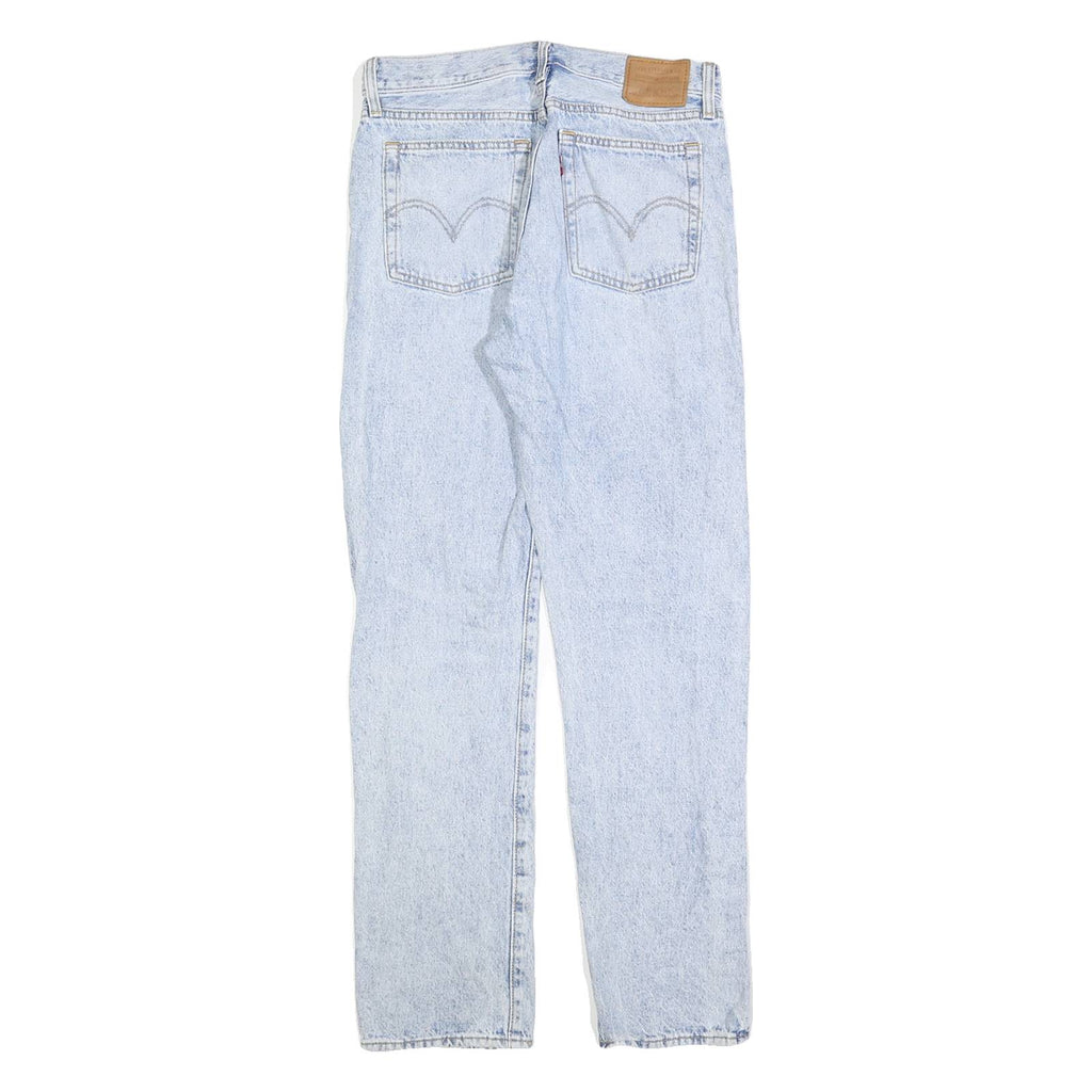 LEVI'S Womens Jeans Blue Regular Straight Denim Light W27 L30 Button Closure