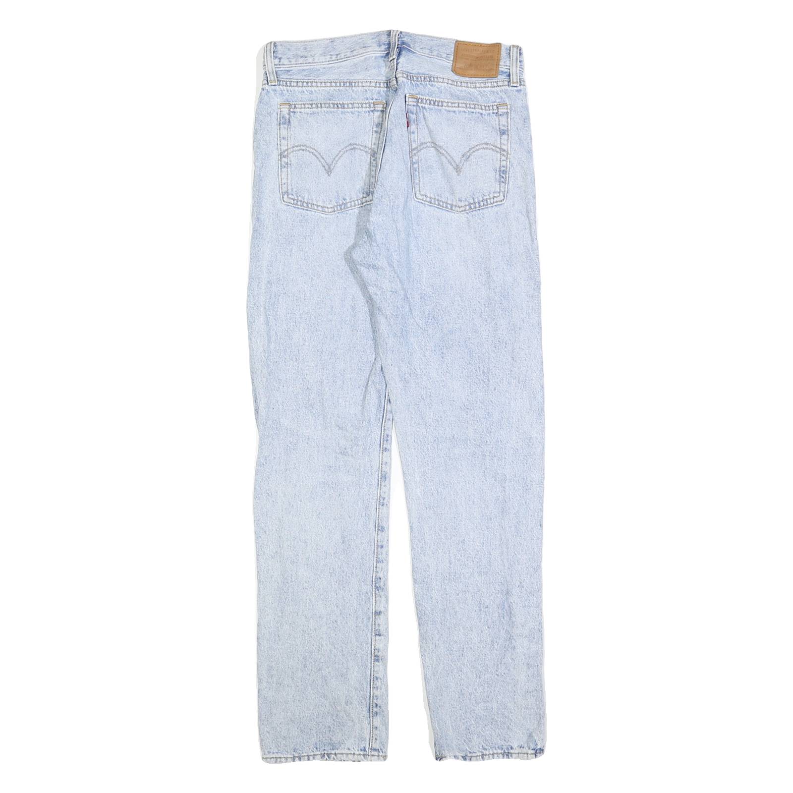 LEVI'S Womens Jeans Blue Regular Straight Denim Light W27 L30 Button Closure