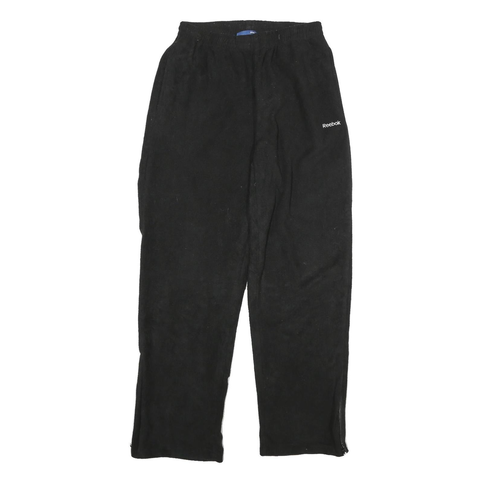 REEBOK Mens Joggers Black Regular Tapered M W28 L30 Casual Polyester