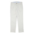 DOCKERS Mens Slim White Trousers W30 L30 Cotton Blend Zip Casual Smart