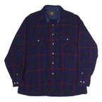 HIGH SIERRA Mens Blue & Red Plaid Cotton Shirt XL Button Front Casual