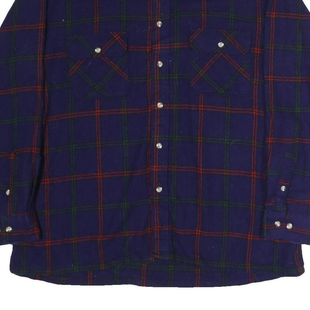 HIGH SIERRA Mens Blue & Red Plaid Cotton Shirt XL Button Front Casual