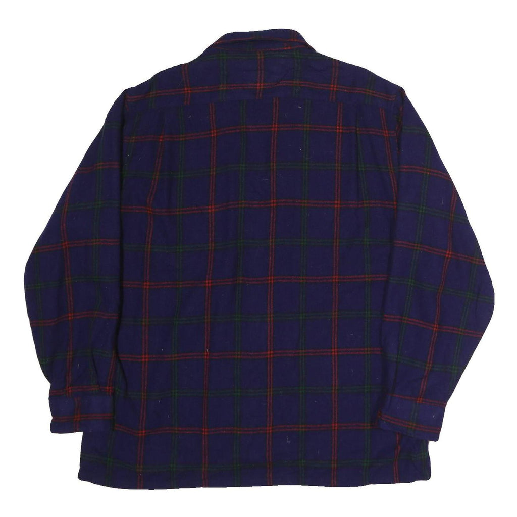 HIGH SIERRA Mens Blue & Red Plaid Cotton Shirt XL Button Front Casual