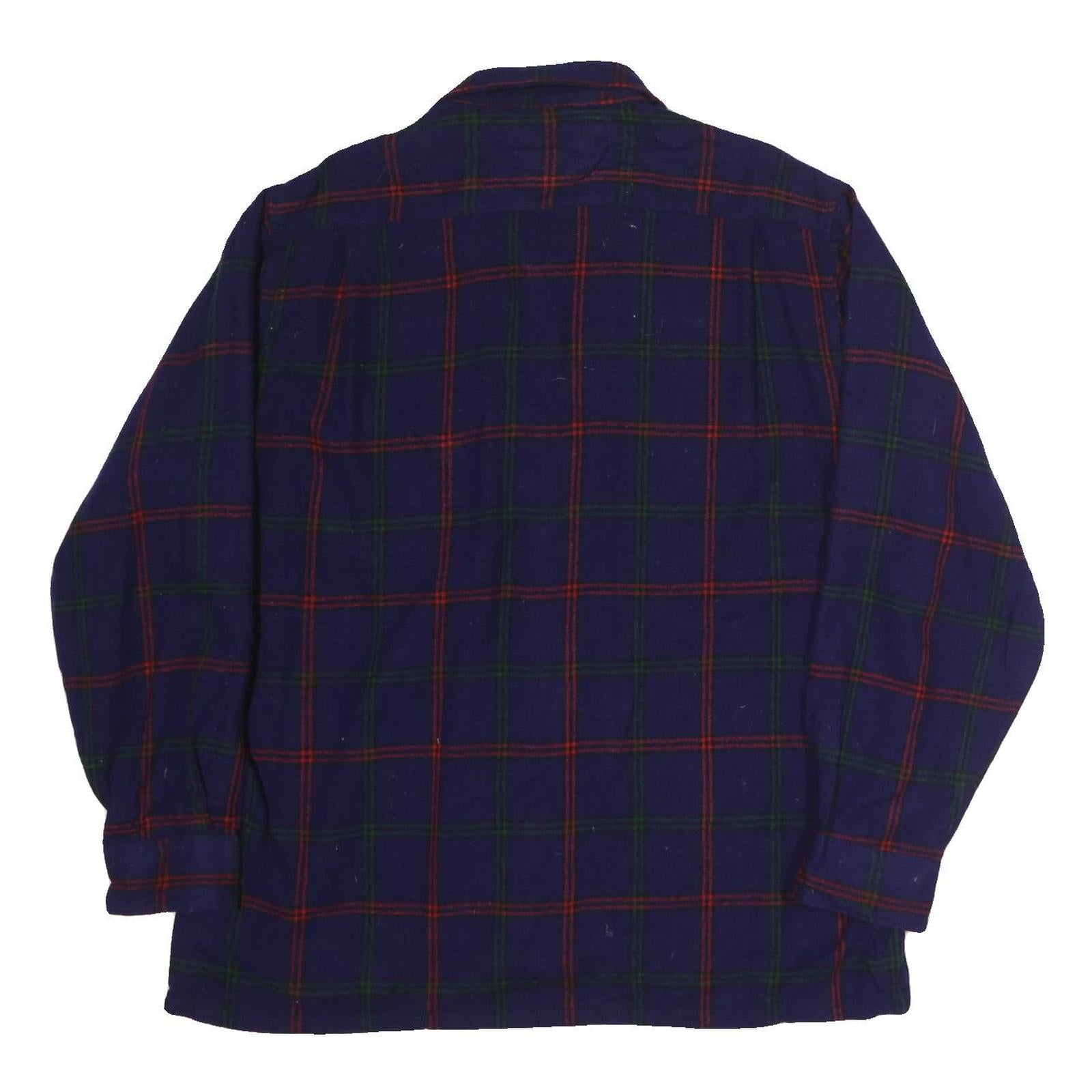 HIGH SIERRA Mens Blue & Red Plaid Cotton Shirt XL Button Front Casual