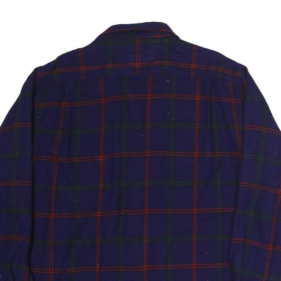 HIGH SIERRA Mens Blue & Red Plaid Cotton Shirt XL Button Front Casual