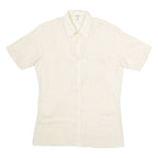 Mens Shirt Beige Striped S