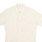 Mens Shirt Beige Striped S