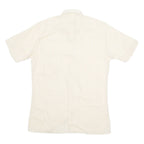 Mens Shirt Beige Striped S