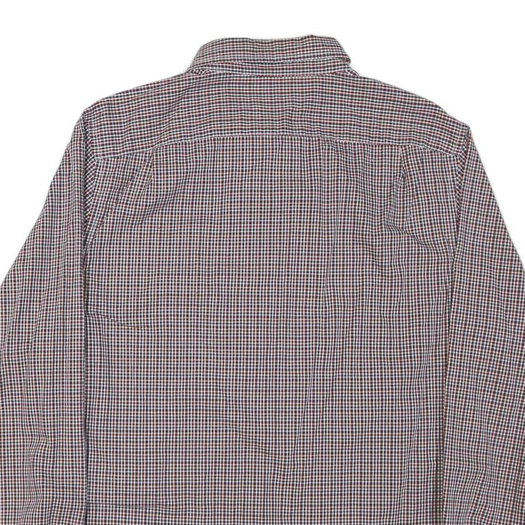 NAUTICA Mens Blue & Red Check Shirt L Long Sleeve Button Down Casual Cotton