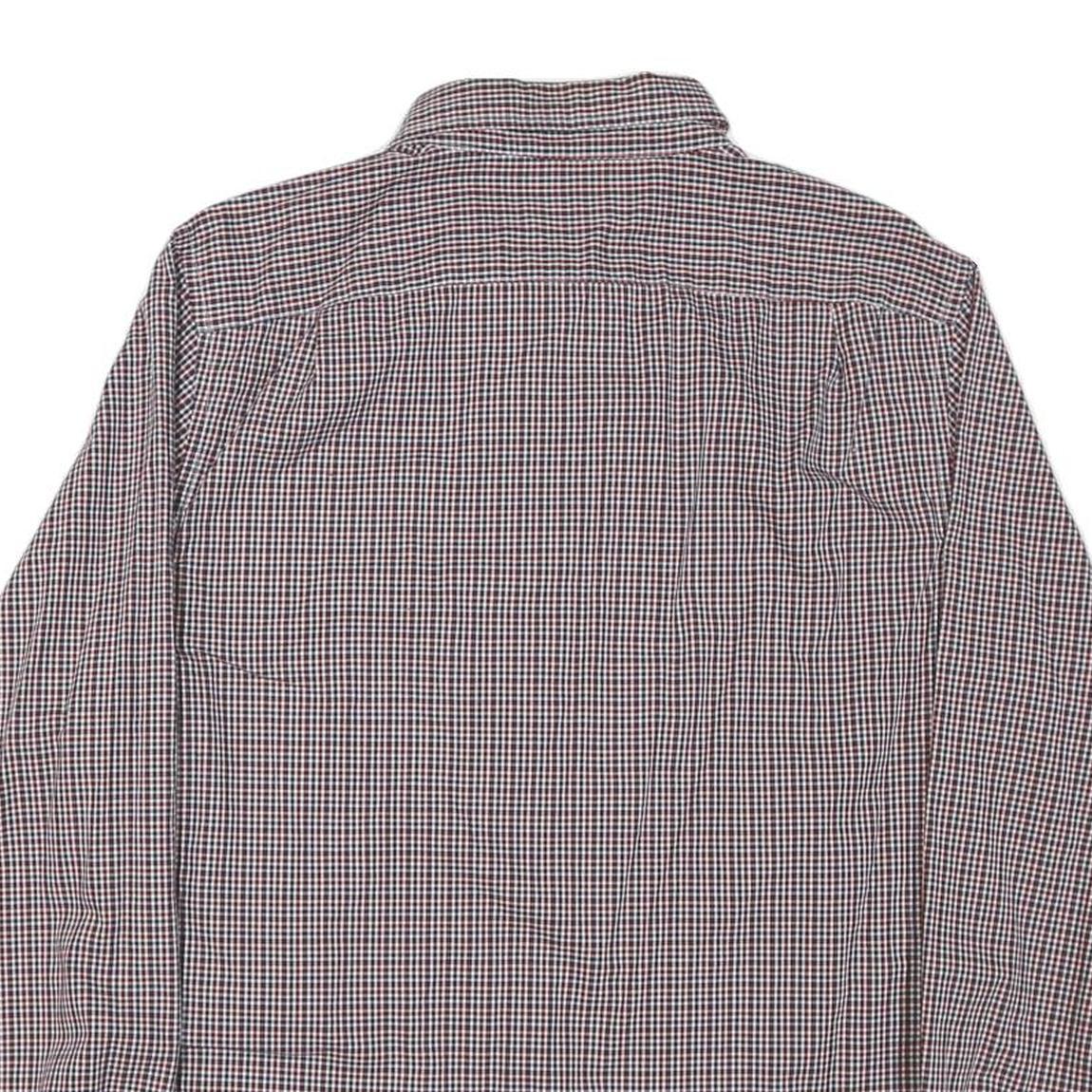 NAUTICA Mens Blue & Red Check Shirt L Long Sleeve Button Down Casual Cotton