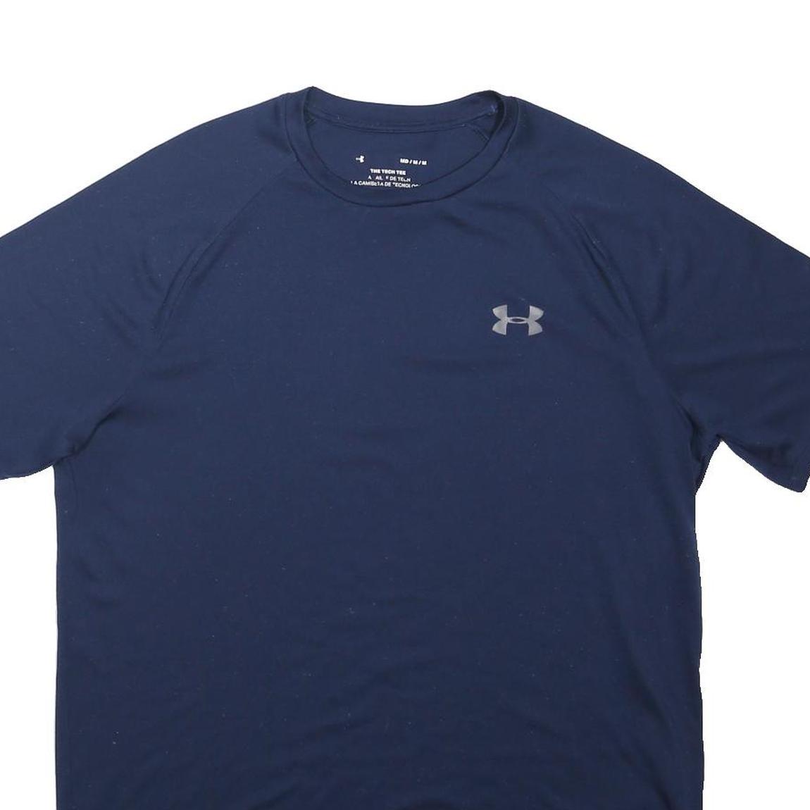 UNDER ARMOUR Mens Blue Performance T-Shirt M Short Sleeve Crew Neck Sports