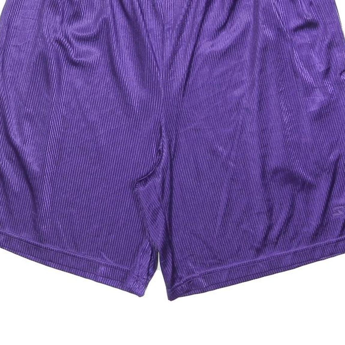 STARTER Mens Purple Casual Shorts L W32 Polyester Comfortable Fit