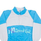 NEW FACES NO Speed-Limit Mens Sweatshirt Blue 1/4 Zip S