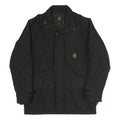 CARHARTT Mens Black Workwear Jacket S Polyester Blend Plain Zip Front Pockets