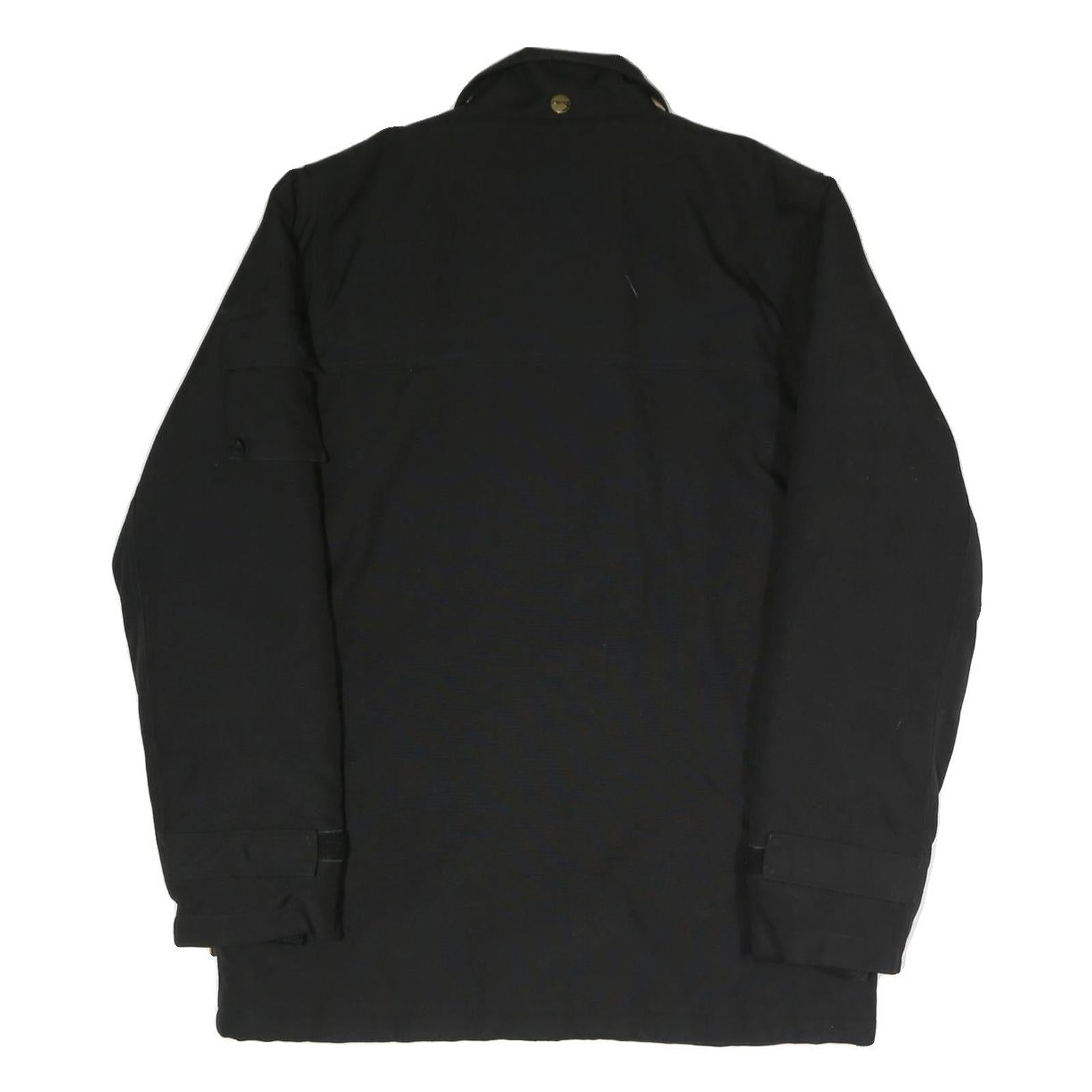 CARHARTT Mens Black Workwear Jacket S Polyester Blend Plain Zip Front Pockets