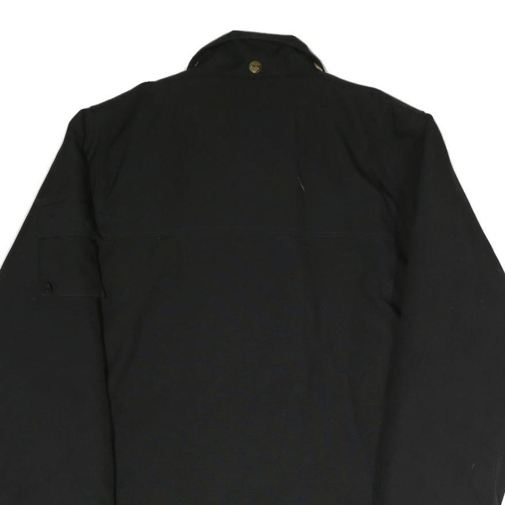 CARHARTT Mens Black Workwear Jacket S Polyester Blend Plain Zip Front Pockets