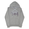 THE NORTH FACE Mens Grey Hoodie M Cotton Blend Bear Graphic Pullover Sweatshirt