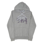 THE NORTH FACE Mens Grey Hoodie M Cotton Blend Bear Graphic Pullover Sweatshirt