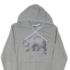 THE NORTH FACE Mens Grey Hoodie M Cotton Blend Bear Graphic Pullover Sweatshirt