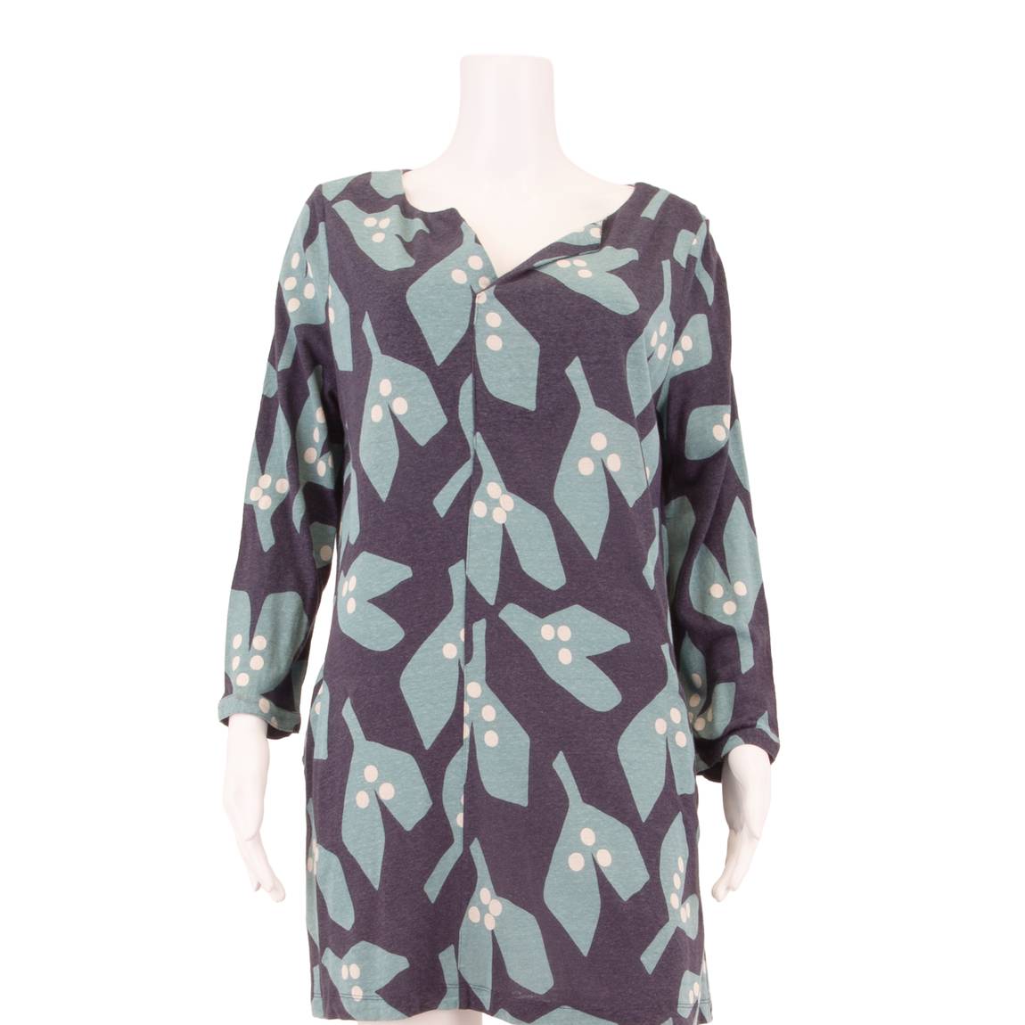 WHITE STUFF Womens Shift Dress Blue Crazy Pattern Knee Length UK 12