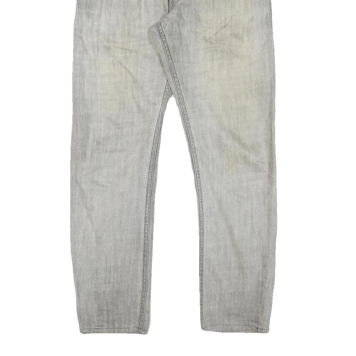 LEVI'S Mens Slim Grey Denim Slim Straight Jeans W32 L28 Casual Zip Closure