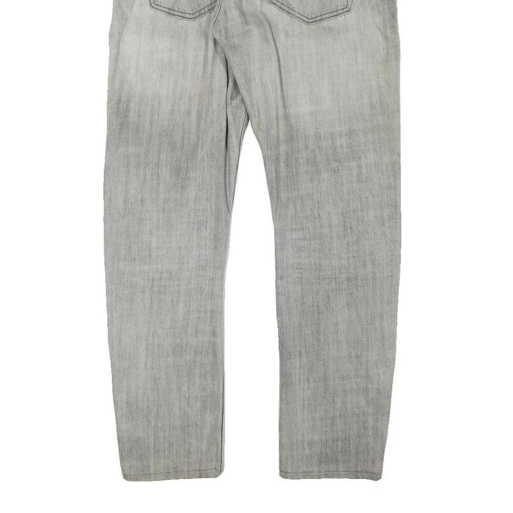 LEVI'S Mens Slim Grey Denim Slim Straight Jeans W32 L28 Casual Zip Closure