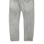 LEVI'S Mens Slim Grey Denim Slim Straight Jeans W32 L28 Casual Zip Closure