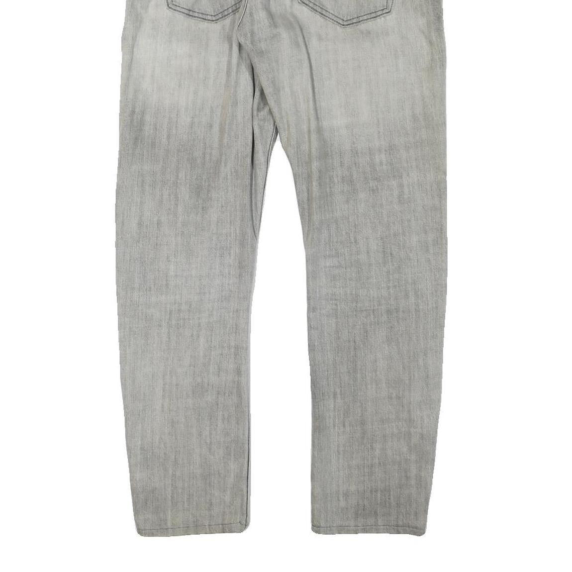 LEVI'S Mens Slim Grey Denim Slim Straight Jeans W32 L28 Casual Zip Closure