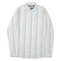 TOMMY HILFIGER Mens Shirt White Striped Long Sleeve S