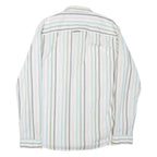 TOMMY HILFIGER Mens Shirt White Striped Long Sleeve S