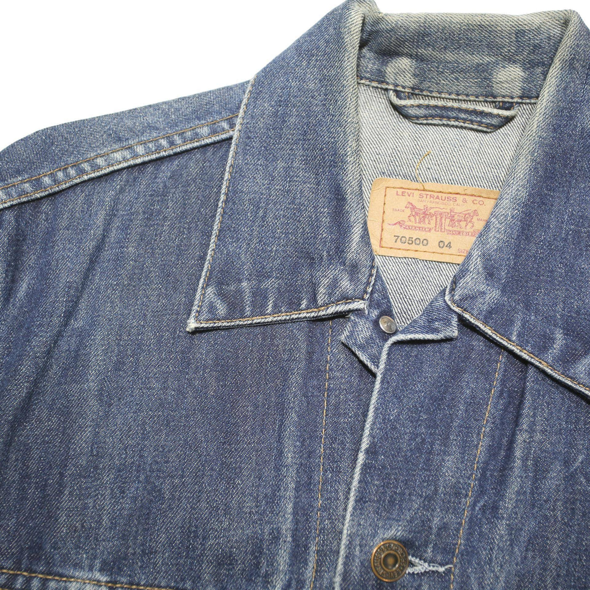 LEVI'S Womens Blue Denim Jacket L Cotton Blend Classic Button Closure