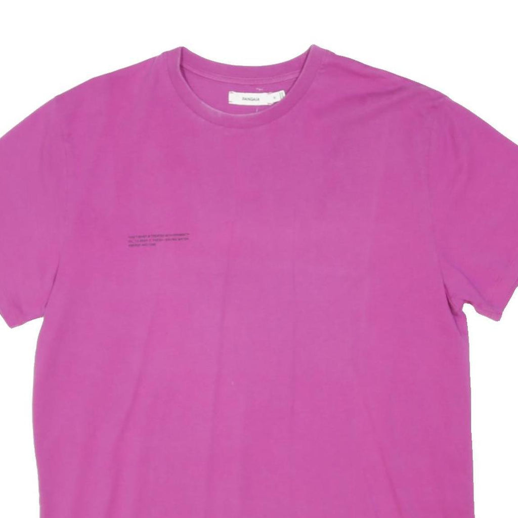 PANGAIA Mens Purple Graphic T-Shirt M Short Sleeve Crew Neck Sustainable Cotton