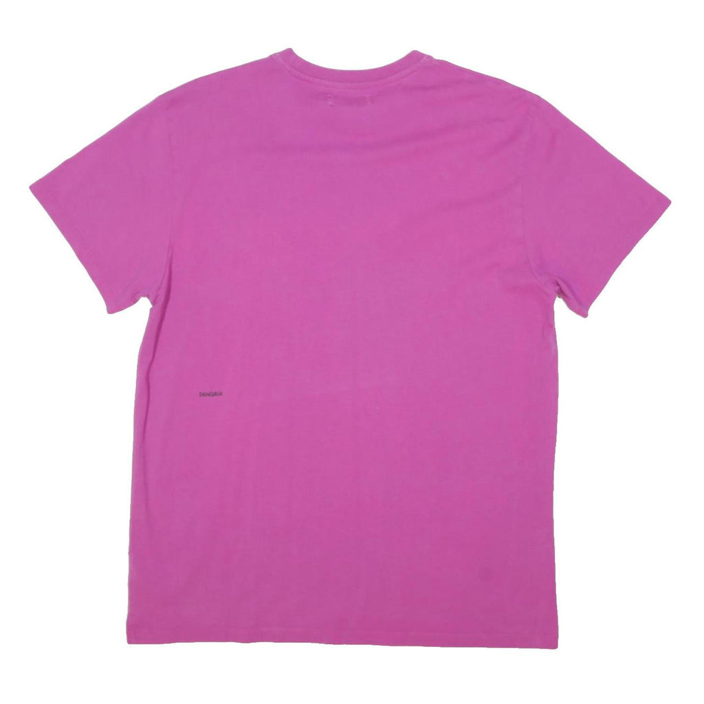 PANGAIA Mens Purple Graphic T-Shirt M Short Sleeve Crew Neck Sustainable Cotton