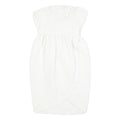 LAVINE BOUTIQUE Womens White Strapless Cotton Blend Mini Dress S Elegant Evening