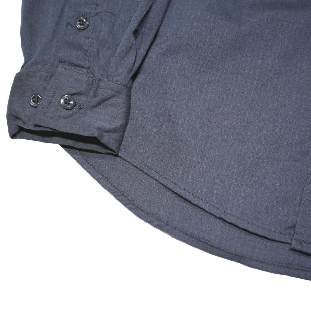 CARHARTT Mens Navy Blue Work Shirt S Polyester Blend Long Sleeve Button Down
