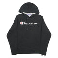 CHAMPION Mens Black Pullover Hoodie S Cotton Blend Drawstring Hood Casual