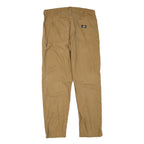 DICKIES Mens Regular Fit Beige Cotton Blend Workwear Trousers W33 L30 Durable