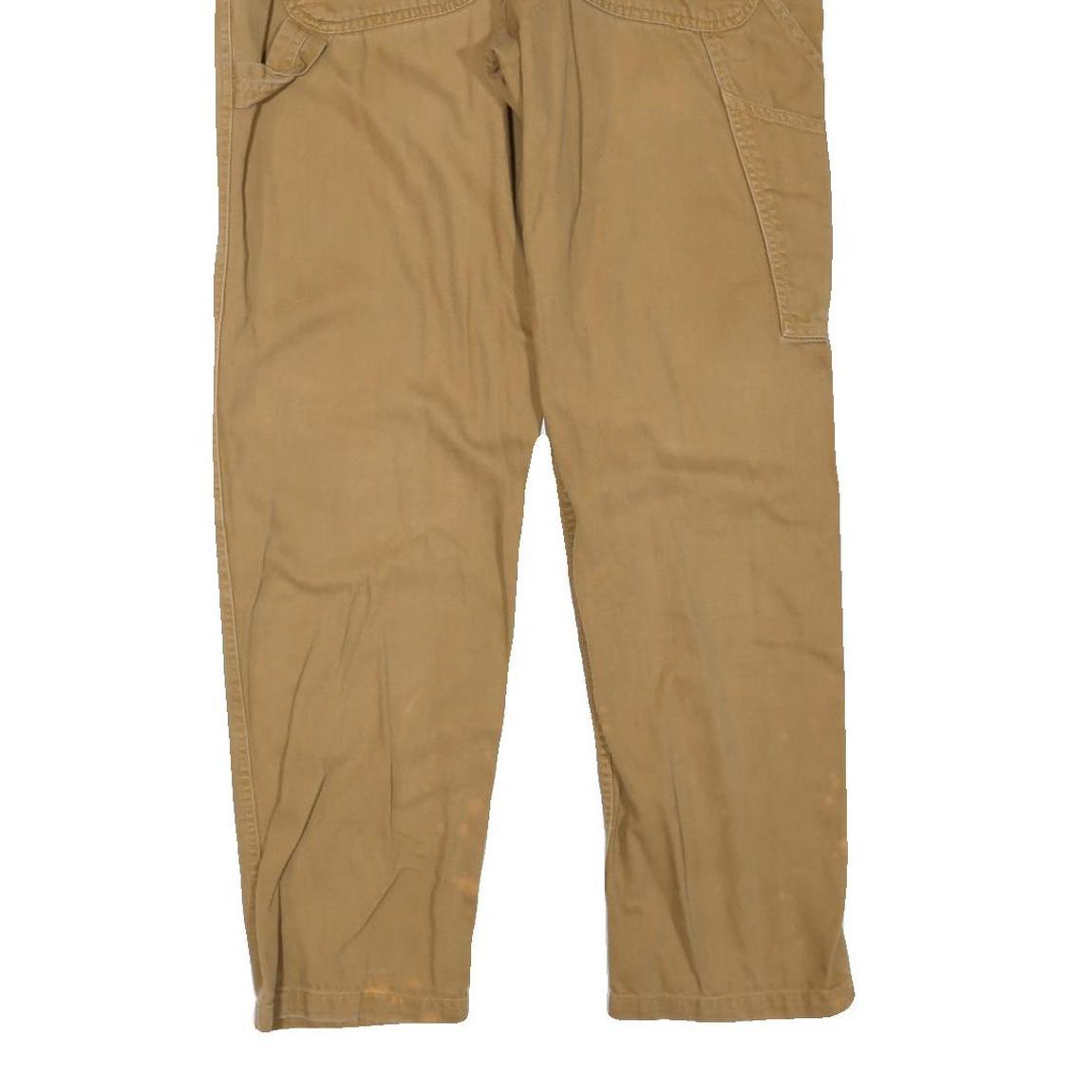 DICKIES Mens Regular Fit Beige Cotton Blend Workwear Trousers W33 L30 Durable