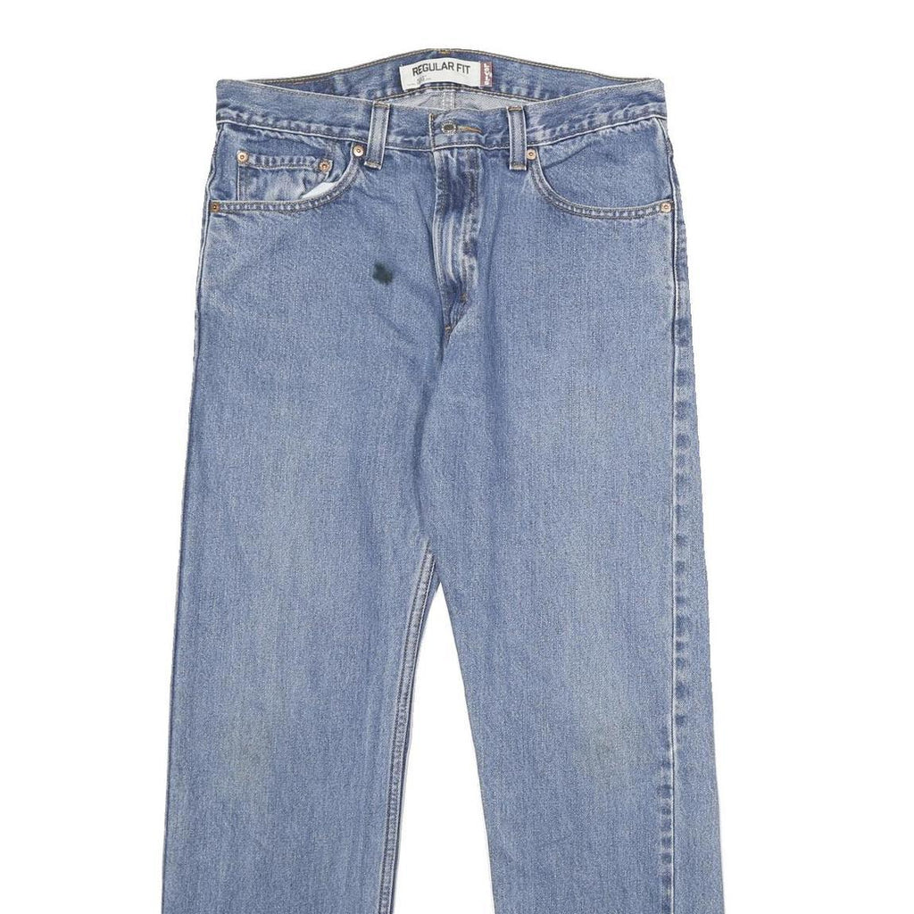 LEVI'S 505 Mens Regular Fit Straight Denim Light W33 L32 Classic Zip Jeans