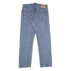 LEVI'S 505 Mens Regular Fit Straight Denim Light W33 L32 Classic Zip Jeans