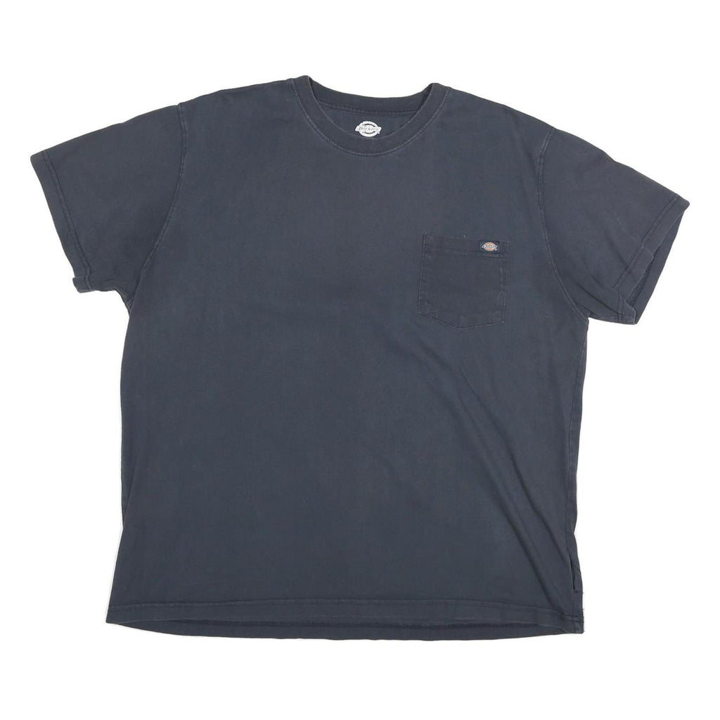 DICKIES Mens Black Pocket T-Shirt XL Short Sleeve Crew Neck Cotton Blend Casual