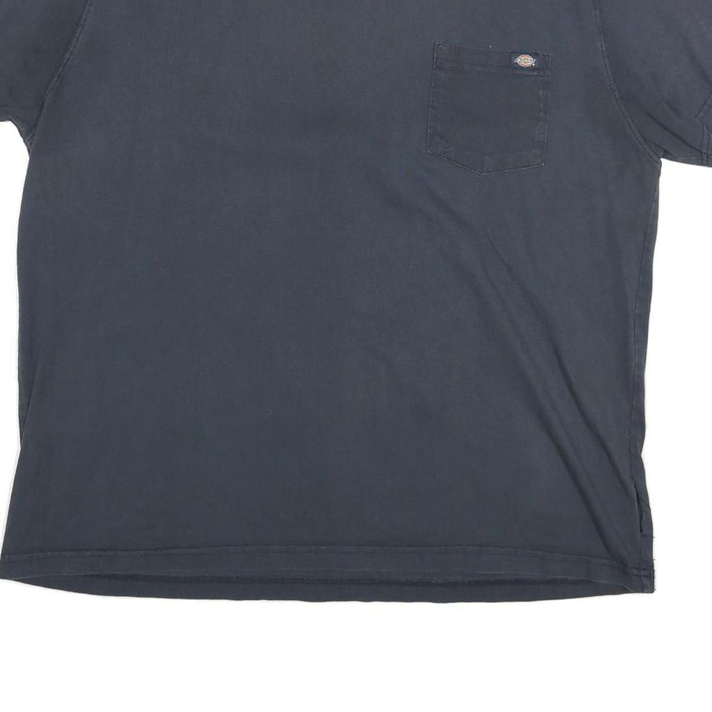 DICKIES Mens Black Pocket T-Shirt XL Short Sleeve Crew Neck Cotton Blend Casual