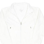 NIKE Womens White Jacket S Polyester Plain Zip Sportswear Athletic Outerwear