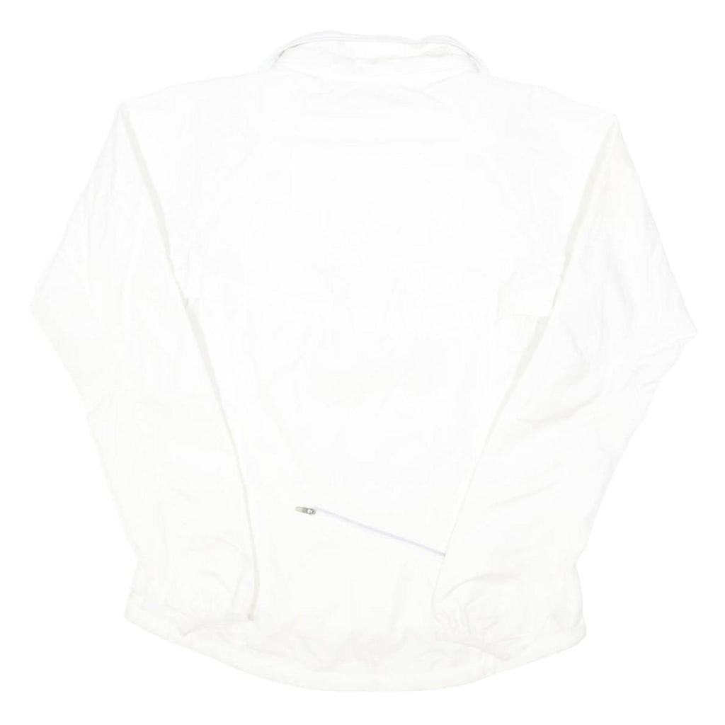 NIKE Womens White Jacket S Polyester Plain Zip Sportswear Athletic Outerwear