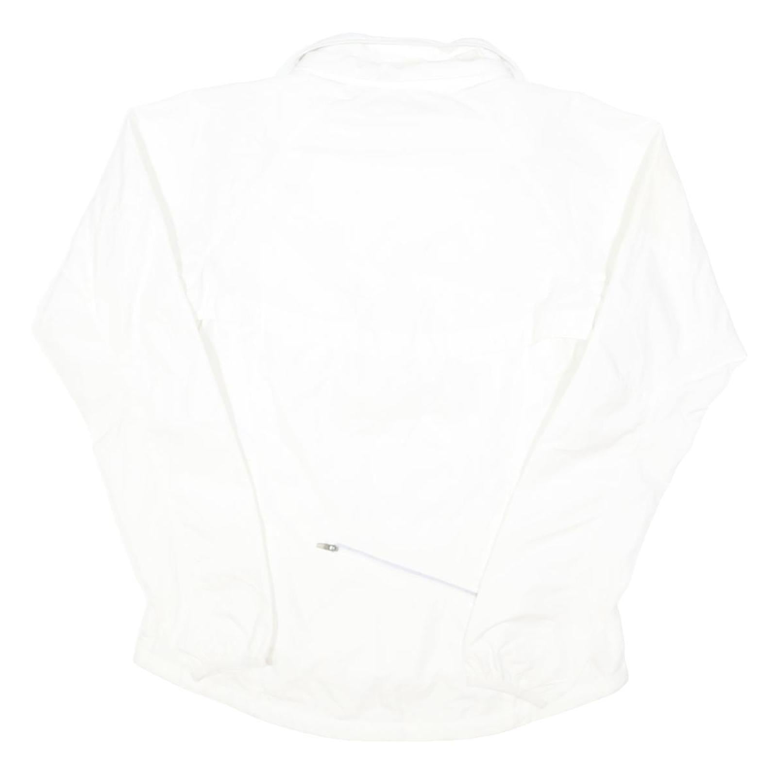 NIKE Womens White Jacket S Polyester Plain Zip Sportswear Athletic Outerwear