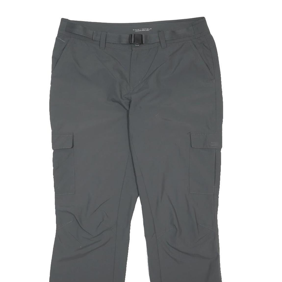 COLUMBIA Womens Nylon Grey Regular Fit Straight Trousers W34 L30 Outdoor Cargo