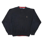 TOMMY HILFIGER Mens Navy Blue Patterned Cotton Blend Classic Jumper Crew Neck XL