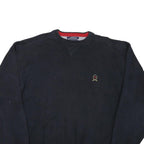 TOMMY HILFIGER Mens Navy Blue Patterned Cotton Blend Classic Jumper Crew Neck XL