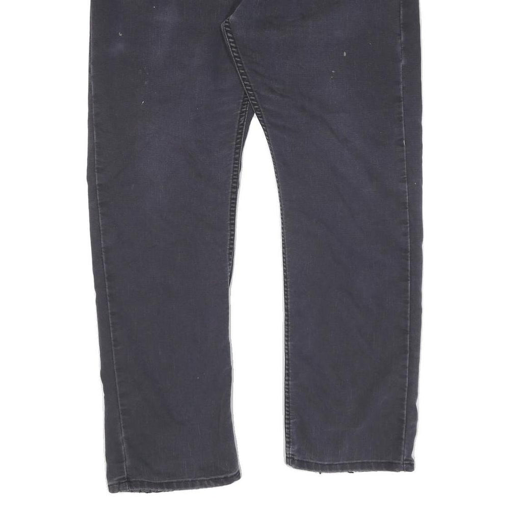 DICKIES Mens Cotton Black Regular Fit Straight Leg Trousers W38 L30 Workwear