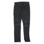 LEVI'S 511 Slim Mens Jeans Black Slim Skinny Denim Medium W30 L32 Ripped